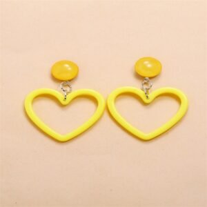 Fashion Simple Retro Net Red Heart-Shaped Earrings Earrings