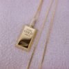 Au750 Gold Gold Bar Natural Diamond Pendant Necklace Necklaces 18