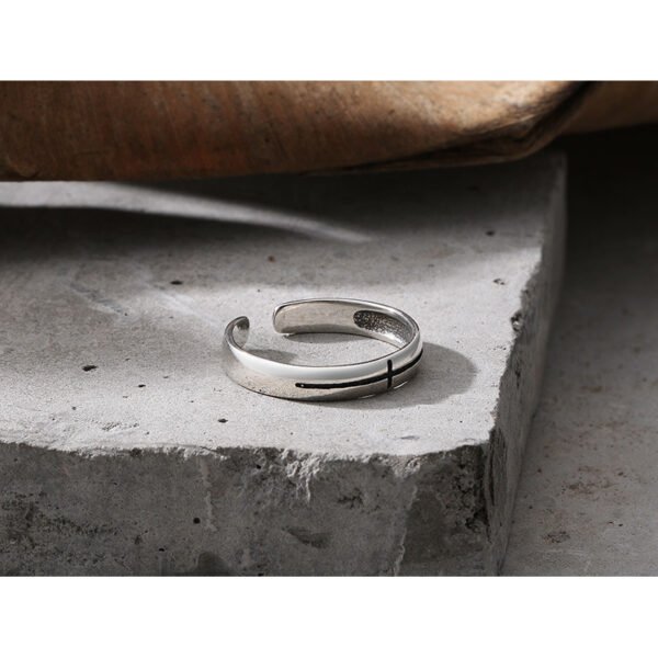 Sterling Silver Retro Ring Of Cross Nightclub Rings 7