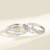 Men And Women Trend Personality Moonstone Crown Couple Ring Rings 12