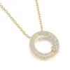 18K Gold Rose Gold Diamond Necklace Round Necklaces 15