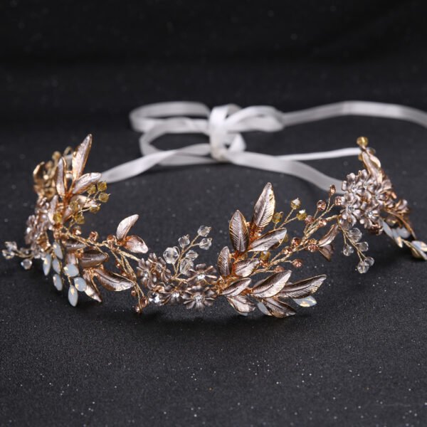 New Handmade Hairband Gold Leaf Headdress Bridal Hair Accessories Bridal Jewelry Accessories 8