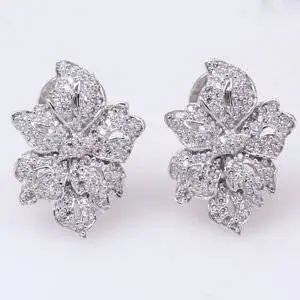 925 Silver Gold-plated White Mosaic Ear Buckle 5285 Necklaces