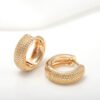 Gold Semi-glossy Semi-lug Ear Buckle Korean Version Of The New Round Earrings Jewelry Earrings 9