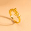 Gold Letter Angel Adjustable Rings For Women Rings 8