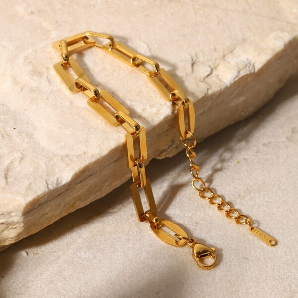 18K Gold-plated Square Chain Bracelet Bracelets 8