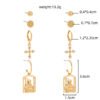 Hot selling hip-hop street accessories in Europe and America, diamond cross portrait tag earrings set earrings Earrings 10