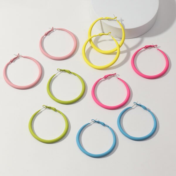 Retro Macaron Alloy Paint Multicolor Earrings Earrings 4