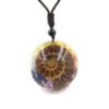 Resin And Crystal Fossil Snail Hemisphere Handicraft Pendant Accessories 13