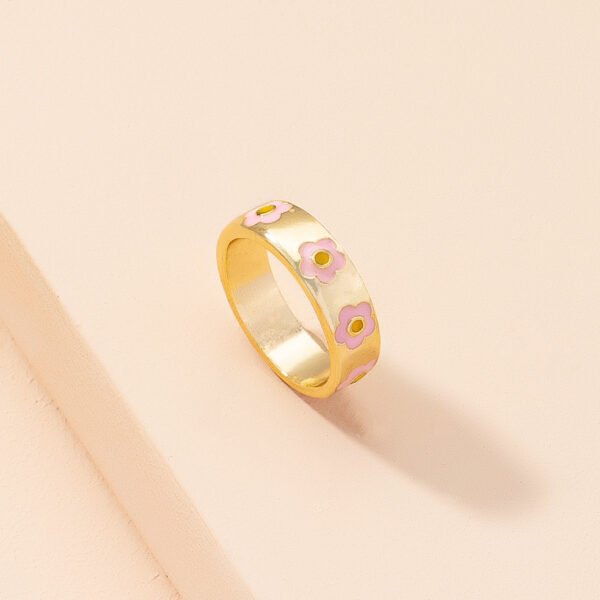 Fashion Flower Female Cute Fun Personality Street Shot Cold Wind Ring Rings 7