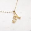 Gold 26 Old English Initial Letter Necklaces For Women Necklaces 20