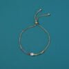 Copper Gold Plated Pendant Micro-Set Colorful Zircon Shrink Pulled Copper Bead Bracelet Bracelets 19