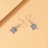 Simple Bright Rhinestone Glossy Rose Ear Hook Earrings 12