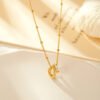 Gold Three-ring Necklace For Your Girlfriend’s Birthday Necklaces 10 Gold Three-ring Necklace For Your Girlfriend’s Birthday Necklaces 10