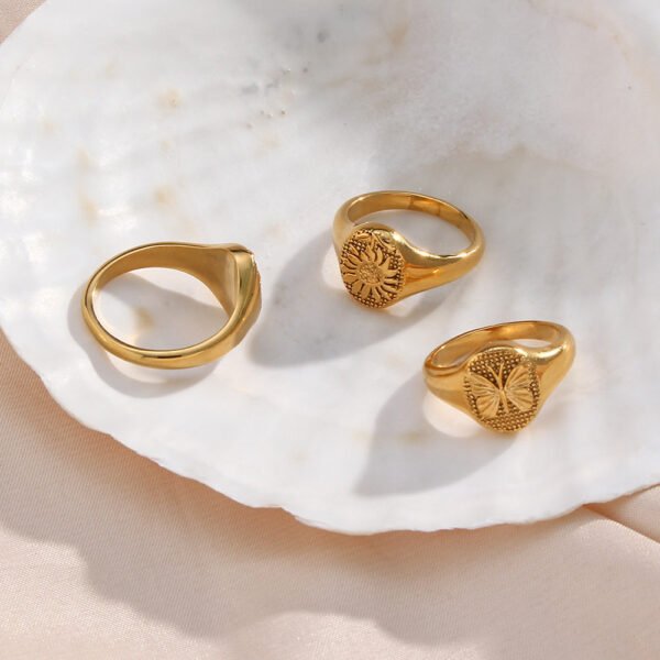 European And American Popular Vintage Pattern Carved Ring Rings 3