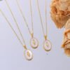 18k Gold-plated White Seashell And Gold Necklace Necklaces 12