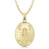 S925 Sterling Silver Plating 14k Gold Scorpion Hangtag Personality Trend Street Style Necklace Necklaces 8