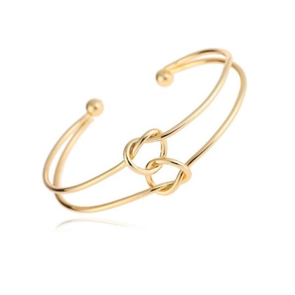 Creative Simple Concentric Knot Braided Double Combination Gold Bracelet Bracelets 5