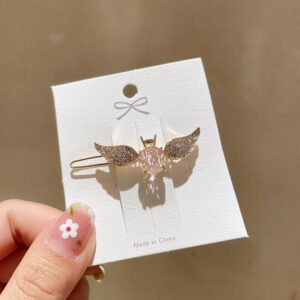 Angel Wings Hairpin  Crystal Girl Ins Bangs Clip Other