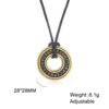 Asgard Crafted Circular Horn Rune Pendant Chain Necklaces 16