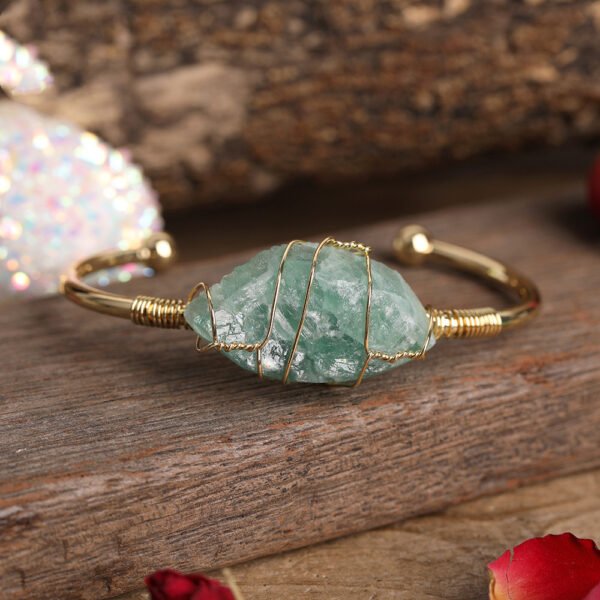 Fashion Gold Copper Wire Wrap Cuff Bangle Bracelets 4