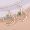 Personality Tide Brand Irregular Wave Pattern Earrings Multicolor Birthday Turquoise Simple Earrings Earrings 12