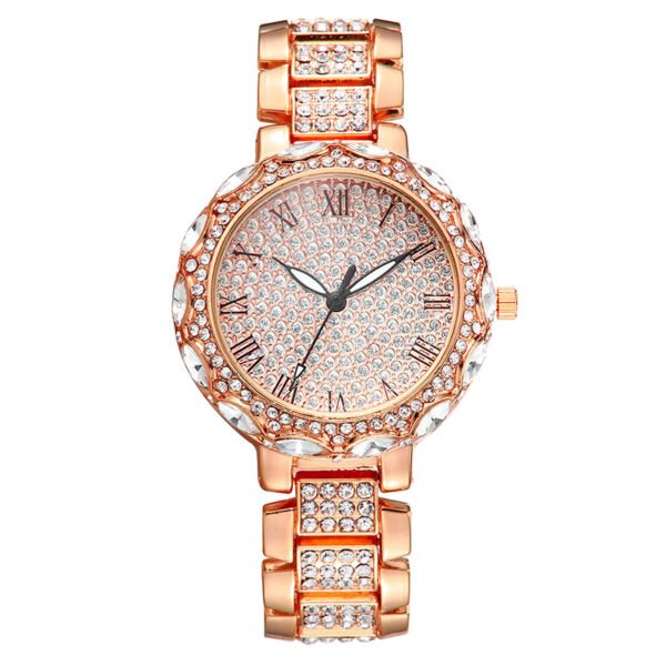 New Gold Sky Star With Diamond Steel Band Watch Girl watches 6