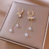 Fashion Women’s Alloy Bow Cat’s Eye Earrings Earrings 10