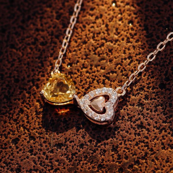 K Rose Gold Natural Citrine Necklace Necklaces 3