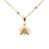 Micro-inlaid Zircon Bee Necklace, Twist-shaped Special-shaped Pearl Love Pendant Necklace Necklaces 12