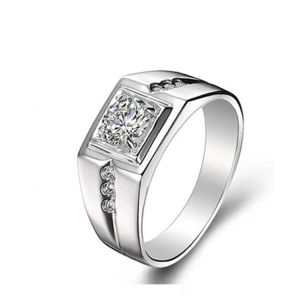 Gentleman Temperament Plated 24k Yellow Gold Ring For Men Rings 11
