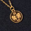Gold Round Constellations Zodiac Sign Stainless Steel Necklace Necklaces 22