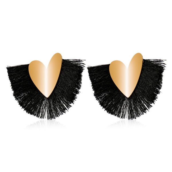 Bohemian Exaggerated Fan-shaped Tassel Earrings Ethnic Style Earrings 4