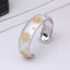 925 Silver Gold Plated Divided Snowflake Bracelet Bracelets 9