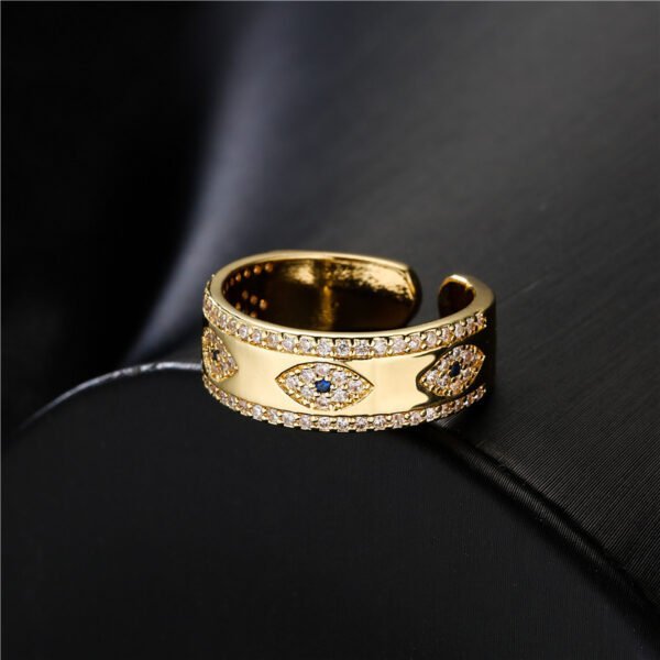 18K Gold Plated Copper Zircon Ring Rings 7