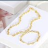 Personalized Simple Splicing Chain Metal Texture Bare Chain Necklace Necklaces 9
