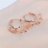 Kamasana Russia 585 Purple Gold Square Earrings Rose Gold Earrings 8