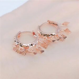 Kamasana Russia 585 Purple Gold Square Earrings Rose Gold Earrings