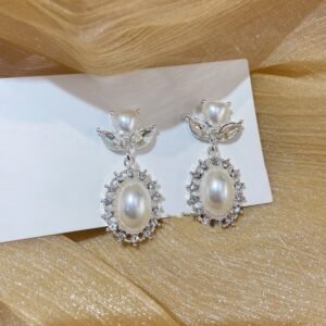 Love Pearl Rhinestone Earrings Earrings