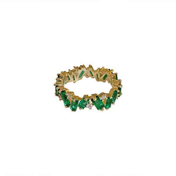 Real Gold Electroplated Diamond Zircon Ring Rings 5