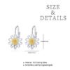 Daisy Leverback Hoop Earrings in White Gold Plated Sterling Silver Earrings 15 Daisy Leverback Hoop Earrings in White Gold Plated Sterling Silver Earrings 15