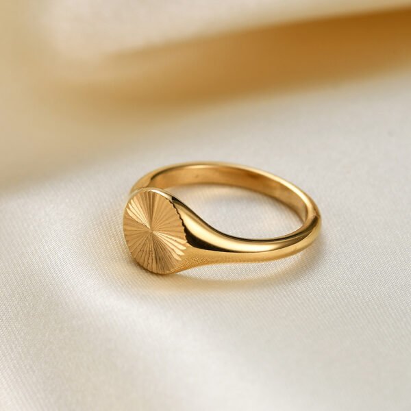 Stackable Sunshine Ring Fashion Jewelry Gift 18K Gold Rings 8