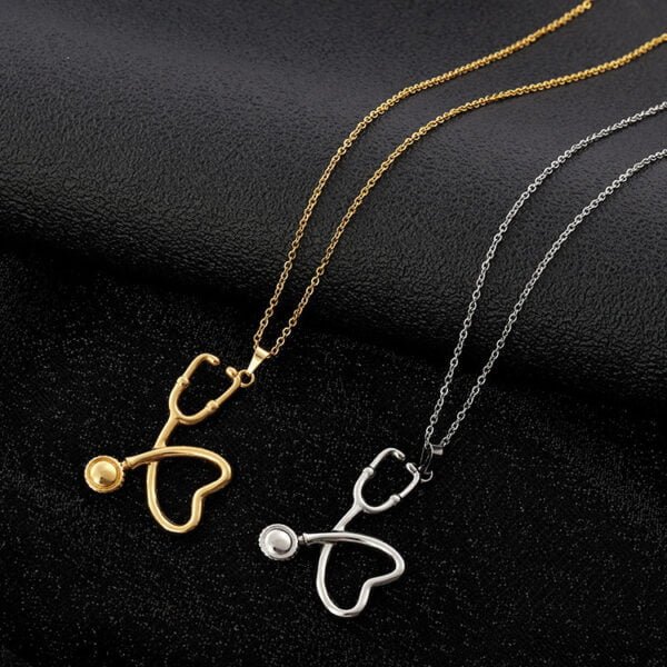 Gold Plated Titanium Steel Necklace Creative Nurse Necklaces 3