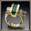 18K Gold Plated Ring With Green Gemstones OurSpecialSelection 4