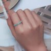 Grey Blue Oil Drop Zircon Simple Star Ring Rings 8