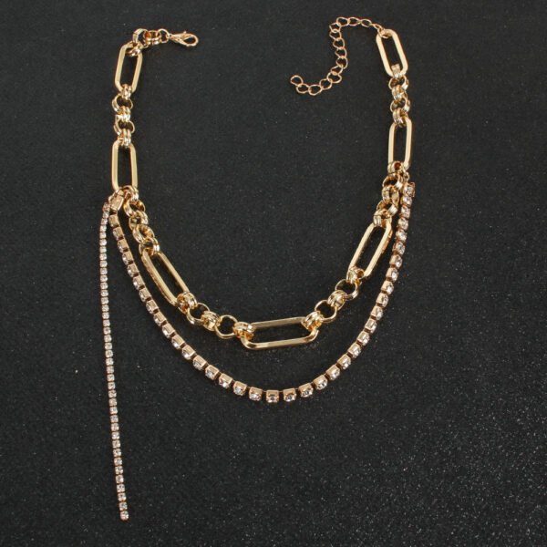 Simple Retro Double-layered Tassel Gold Necklace Necklaces 7
