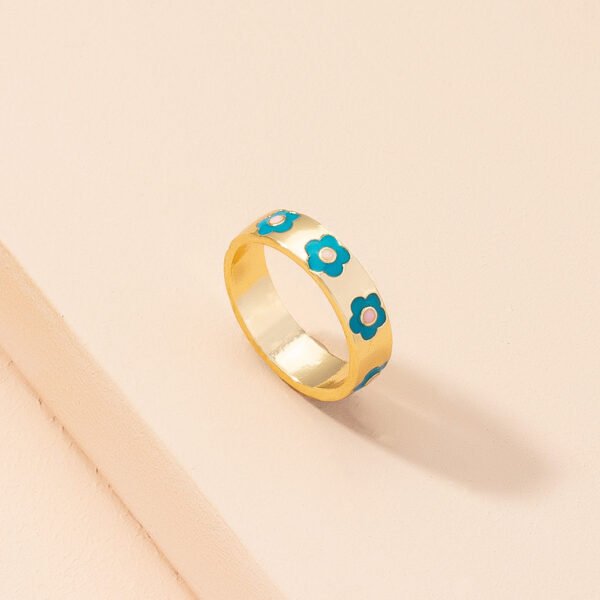 Fashion Flower Female Cute Fun Personality Street Shot Cold Wind Ring Rings 6