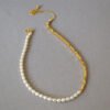 Women’s Glittering Gold Beaded Necklace Rings 9 Women’s Glittering Gold Beaded Necklace Rings 9