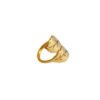 Simple Titanium Steel Ring Female Leaf 18k Gold Niche High-grade Sense Rings 9