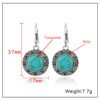 Fashion Retro European And American Round Turquoise Earrings Earrings 11